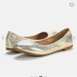 Dream Pairs Ballerina Walking Flats Gold